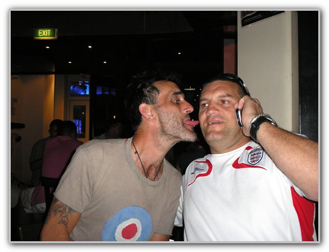 DJ having ear cleaned by Stuart at the OBH Feb 13th 2007